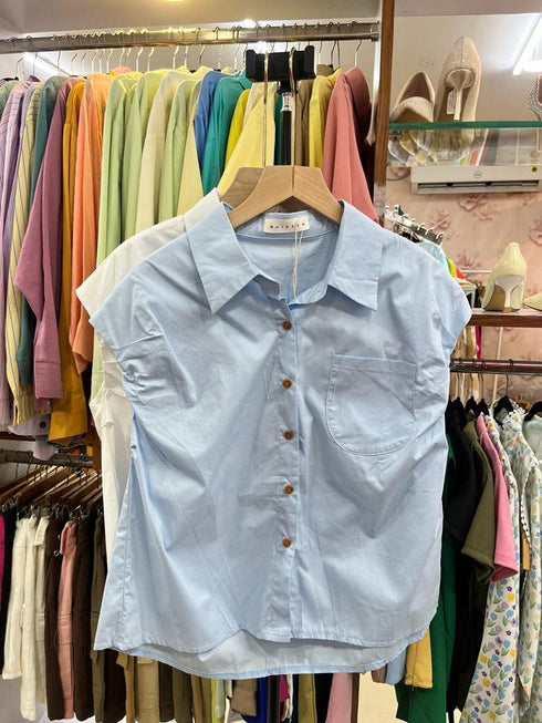 MAIKAEW Collar Botton Down Half Sleeves Tops